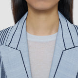 Blue Berlier Embroidered Stripes Jacket - Joseph