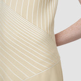 Beige Maryse Embroidered Stripes Dress - Joseph