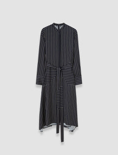 Black Orlana Geometric Print Silk Dress - Joseph