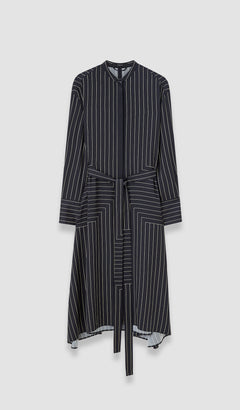 Black Orlana Geometric Print Silk Dress - Joseph