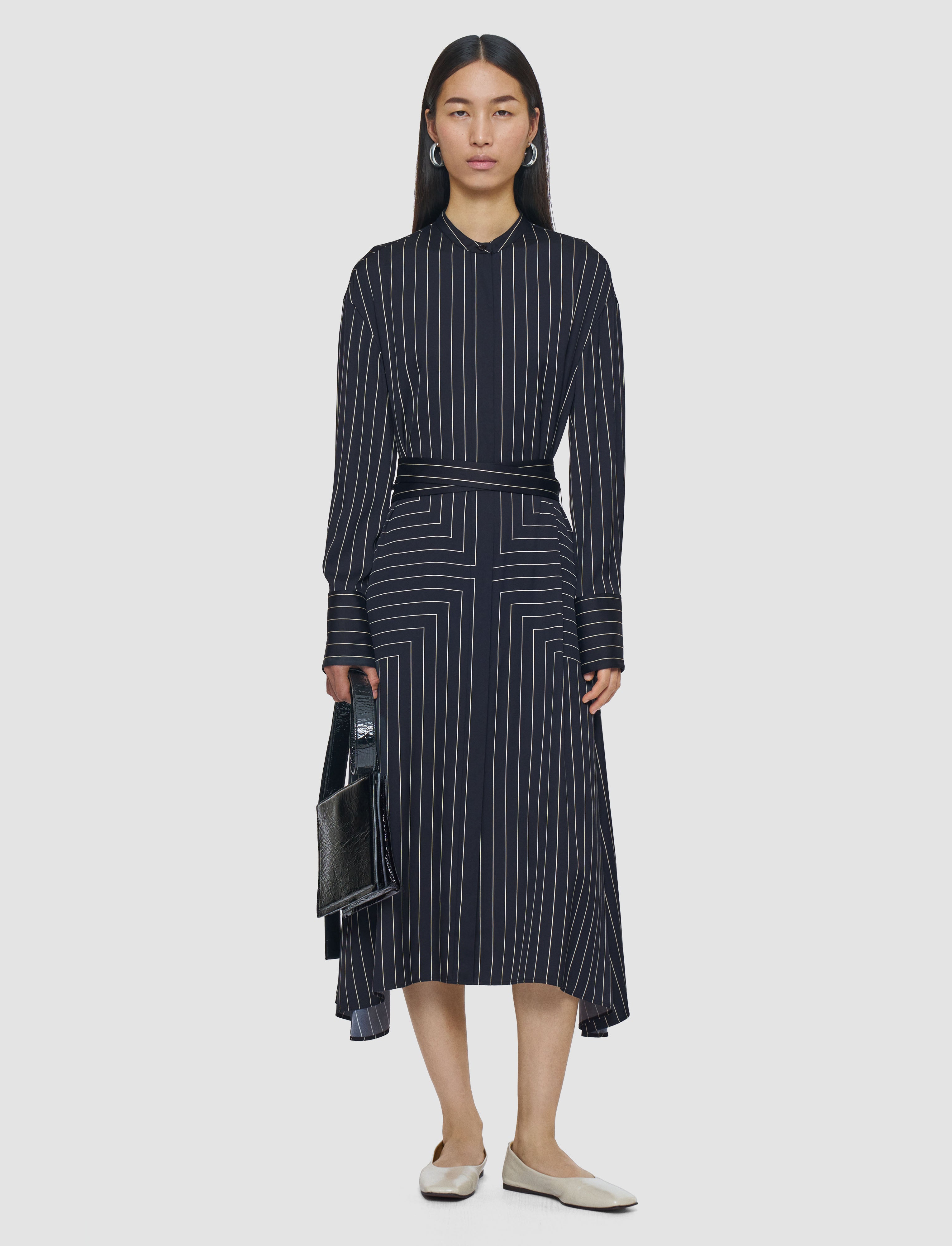 black-orlana-geometric-print-silk-dress-JOSEPH
