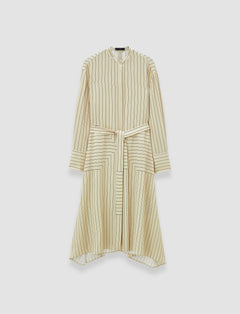 Beige Orlana Geometric Print Silk Dress - Joseph