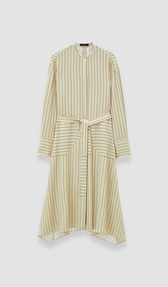 Beige Orlana Geometric Print Silk Dress - Joseph