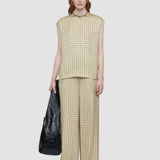 Beige Louison Geometric Print Silk Top - Joseph