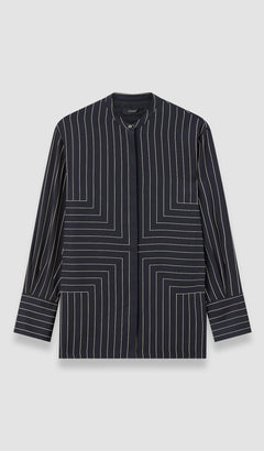 Black Athena Geometric Print Silk Blouse - Joseph