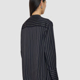 Black Athena Geometric Print Silk Blouse - Joseph