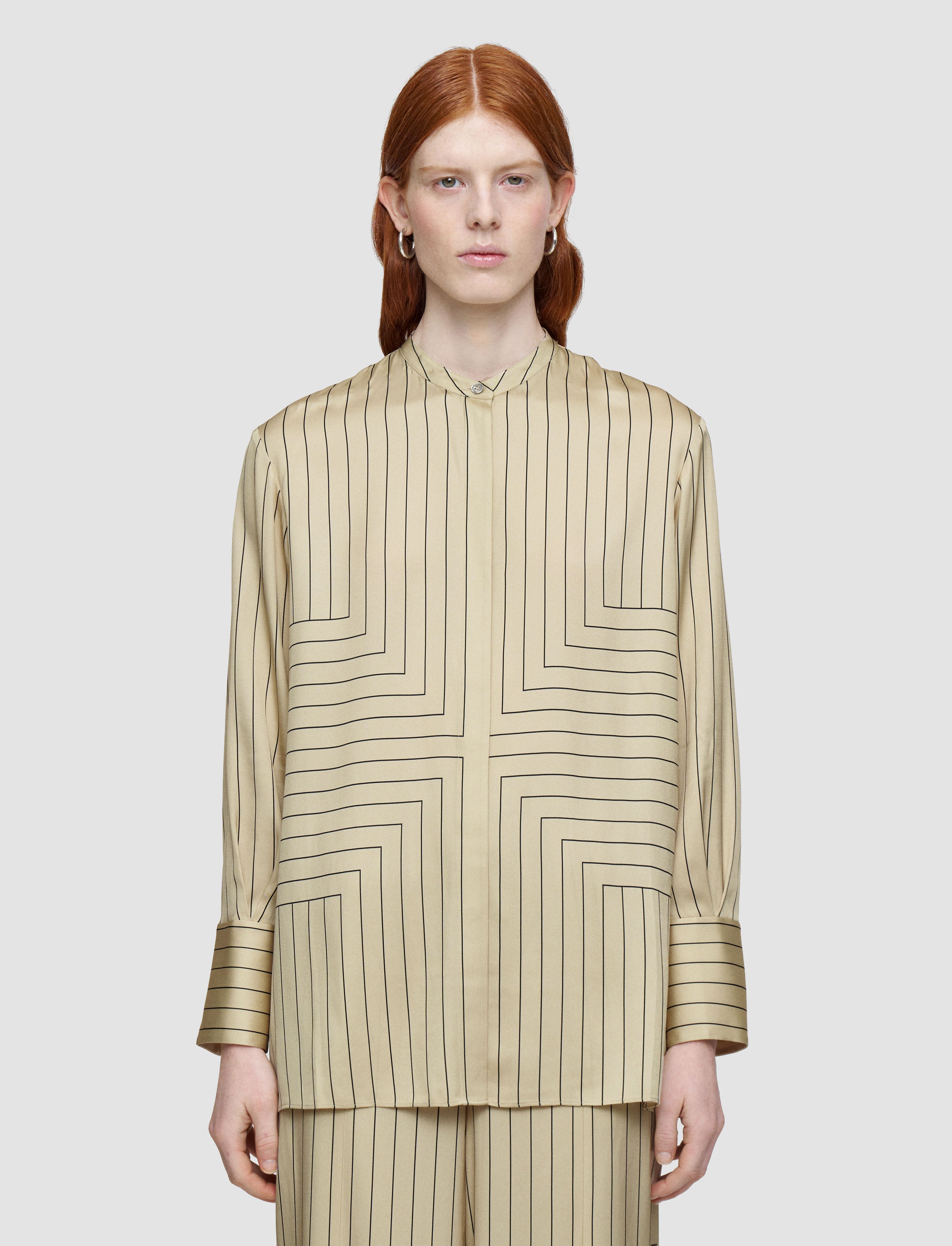 beige-athena-geometric-print-silk-blouse-JOSEPH