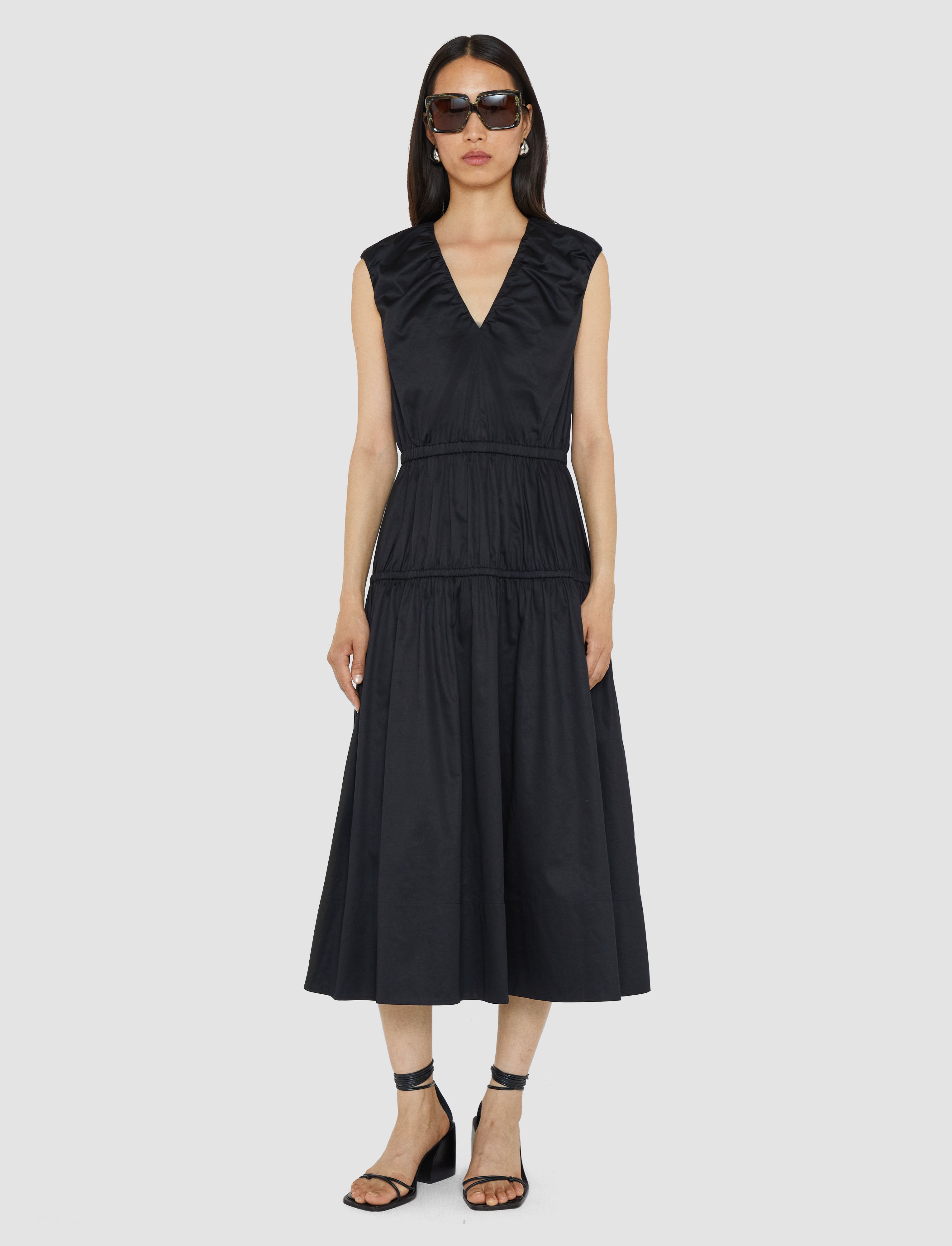 noir-robe-sembat-en-satin-de-coton-JOSEPH