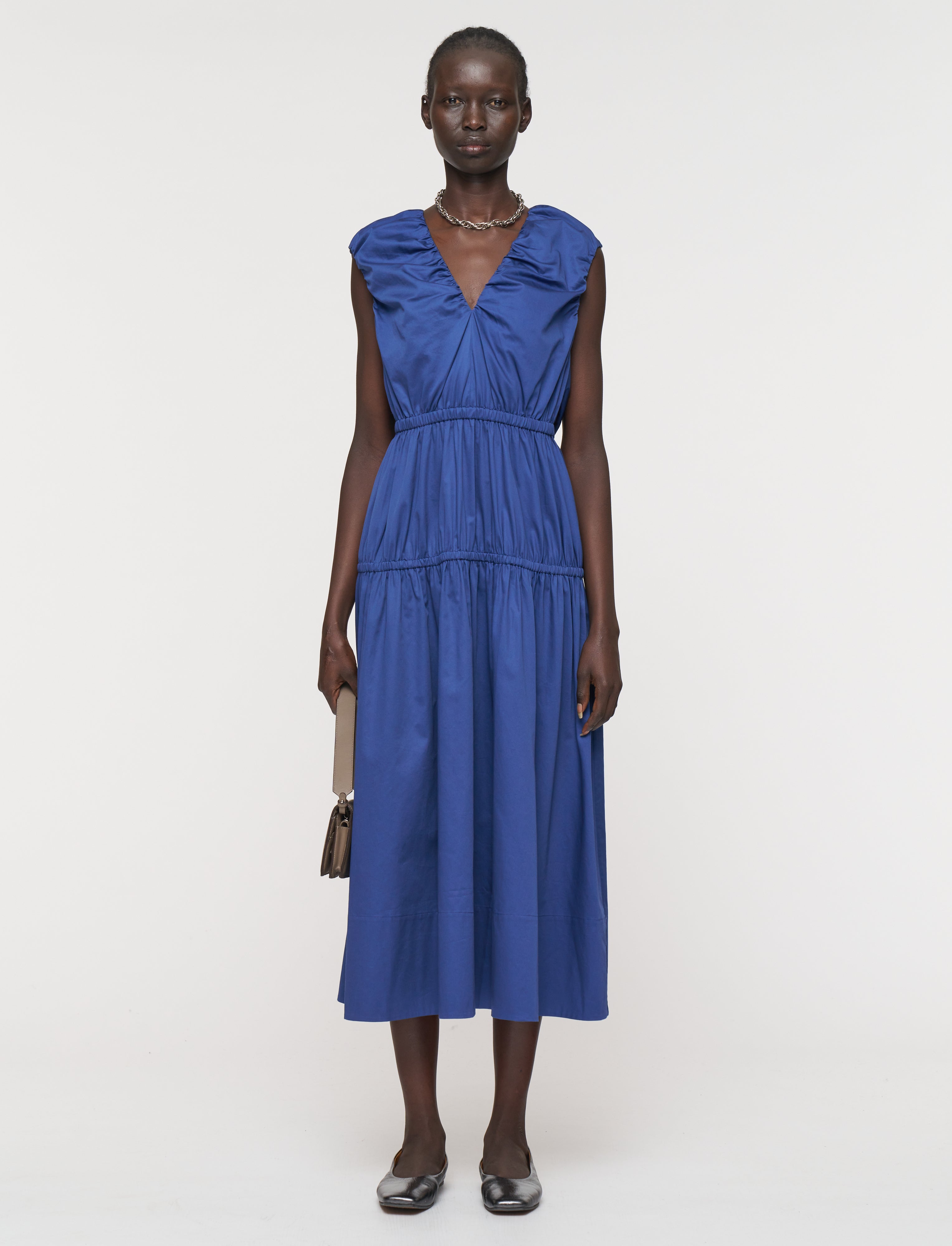 blue-sembat-cotton-sateen-dress-JOSEPH