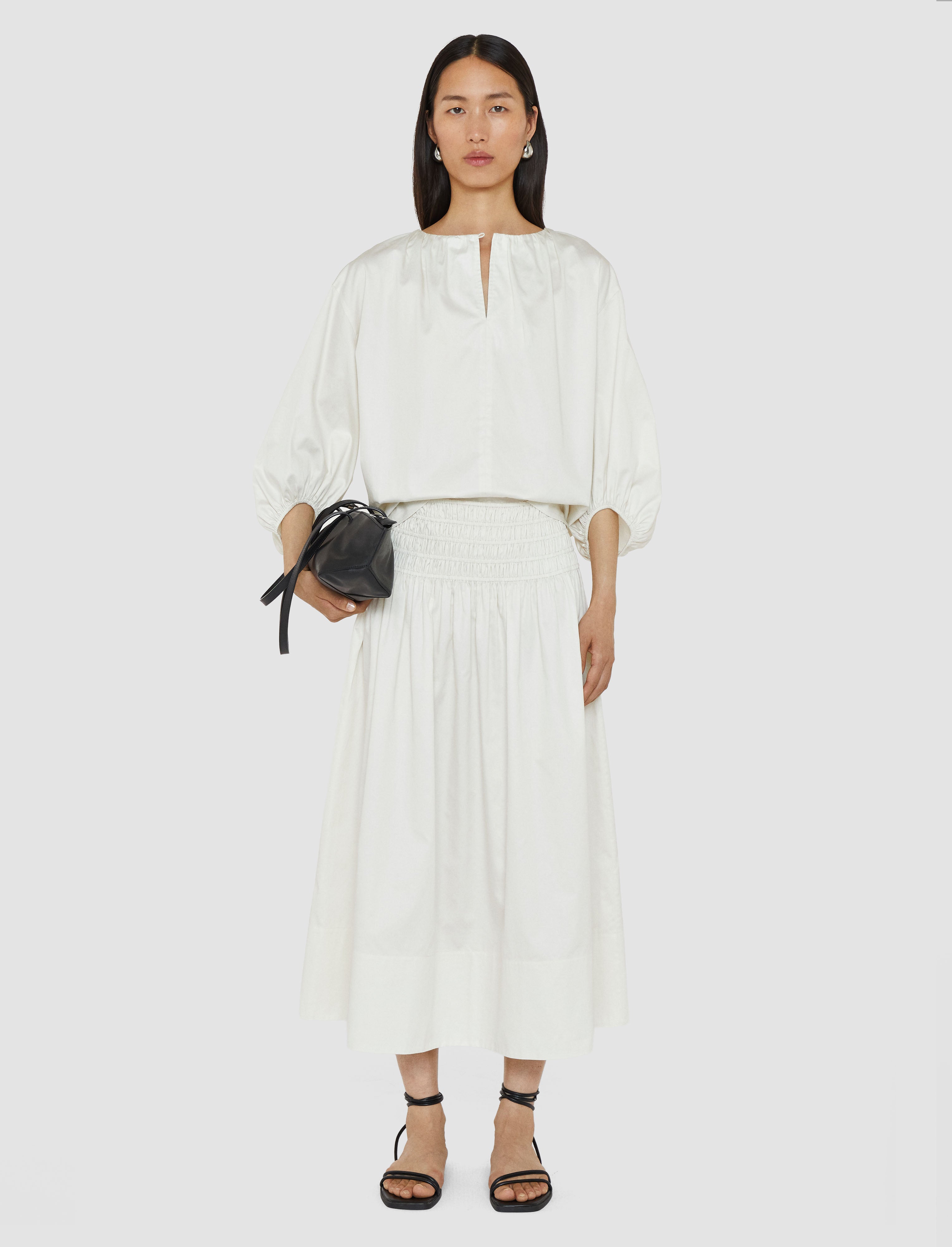 white-ゴーディン-コットン-sateen-blouse-JOSEPH