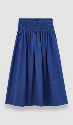 Blue Leonie Cotton Sateen Skirt - Joseph