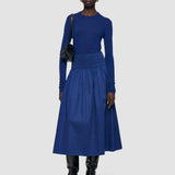 Blue Leonie Cotton Sateen Skirt - Joseph