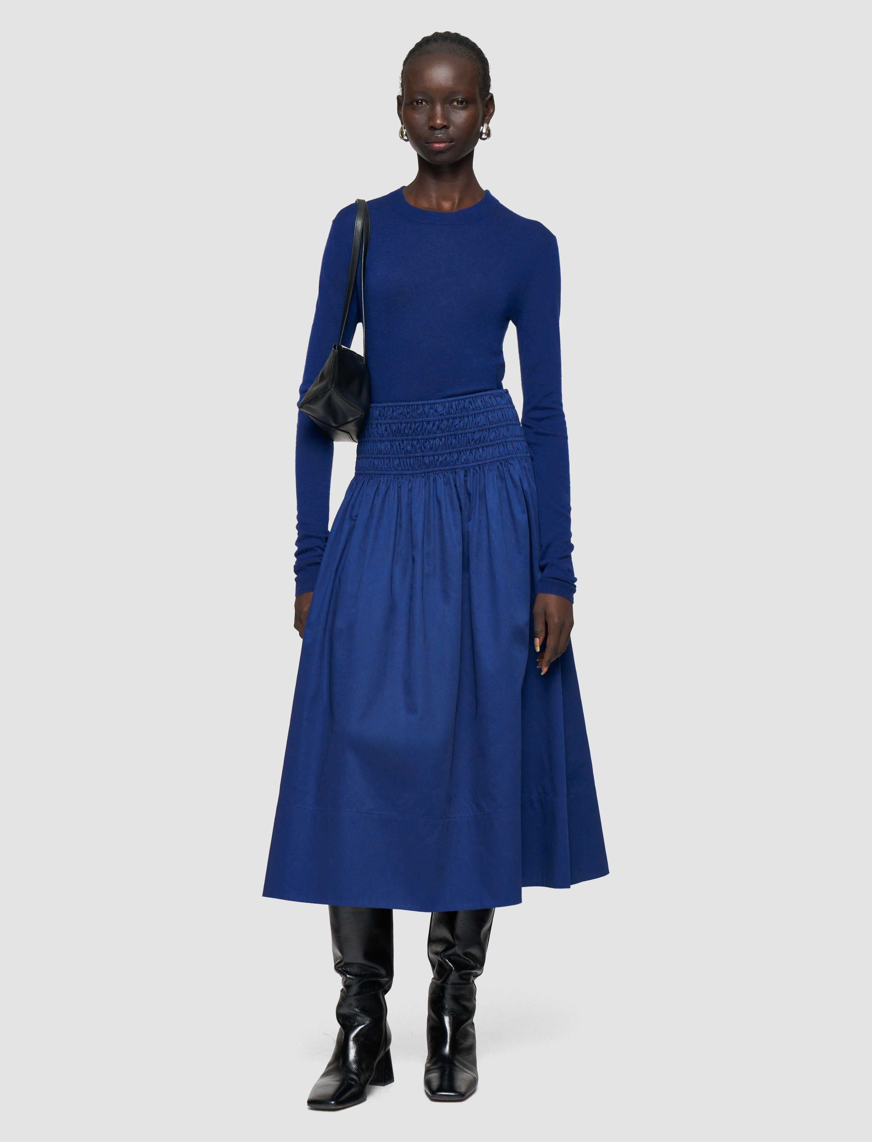 blue-leonie-cotton-sateen-skirt-JOSEPH