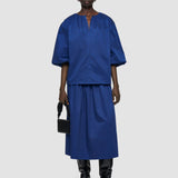 Blue Godin Cotton Sateen - Joseph