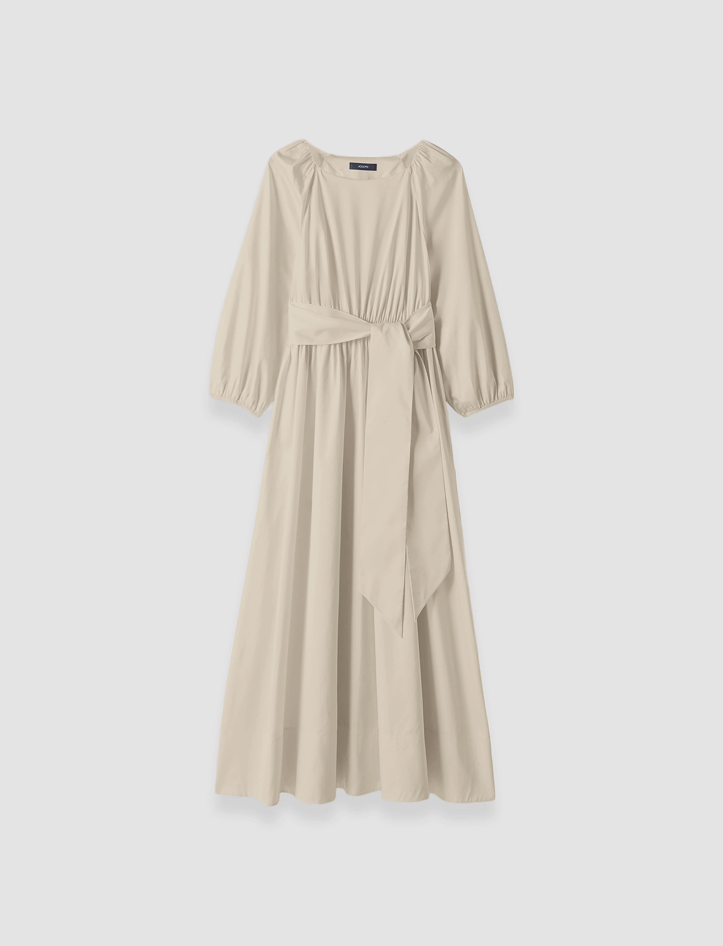 beige-bellan-cotton-sateen-dress-JOSEPH