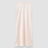 Pink Isaak Long Silk Satin Skirt - Joseph