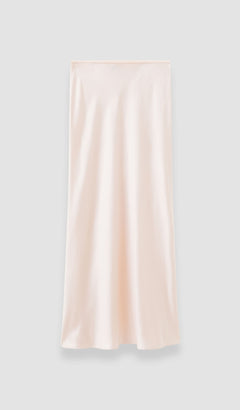 Pink Isaak Long Silk Satin Skirt - Joseph