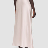 Pink Isaak Long Silk Satin Skirt - Joseph