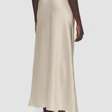 Isaak Long Silk Satin Skirt
