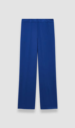 Blue Sahel Silk Satin Trousers - Joseph