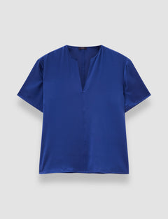 Blue Gala Silk Satin Blouse - Joseph