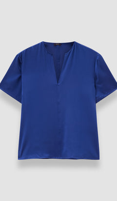 Blue Gala Silk Satin Blouse - Joseph