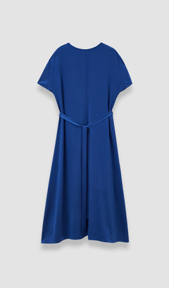Blue Daviel Silk Satin Dress - Joseph