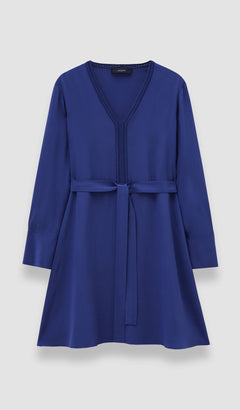 Blue Siam Crepe de Soie Silk Dress - Joseph