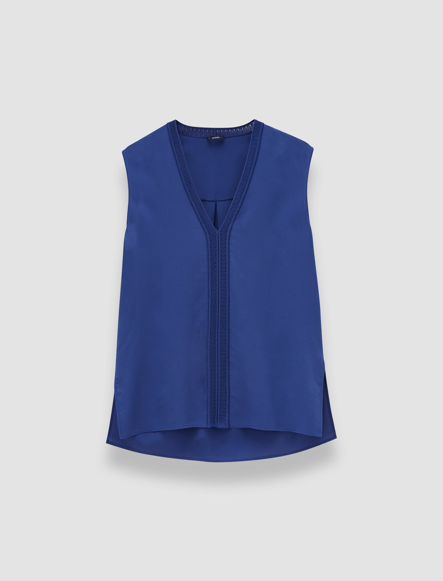 Blue Louis Crepe de Soie Silk Blouse - Joseph