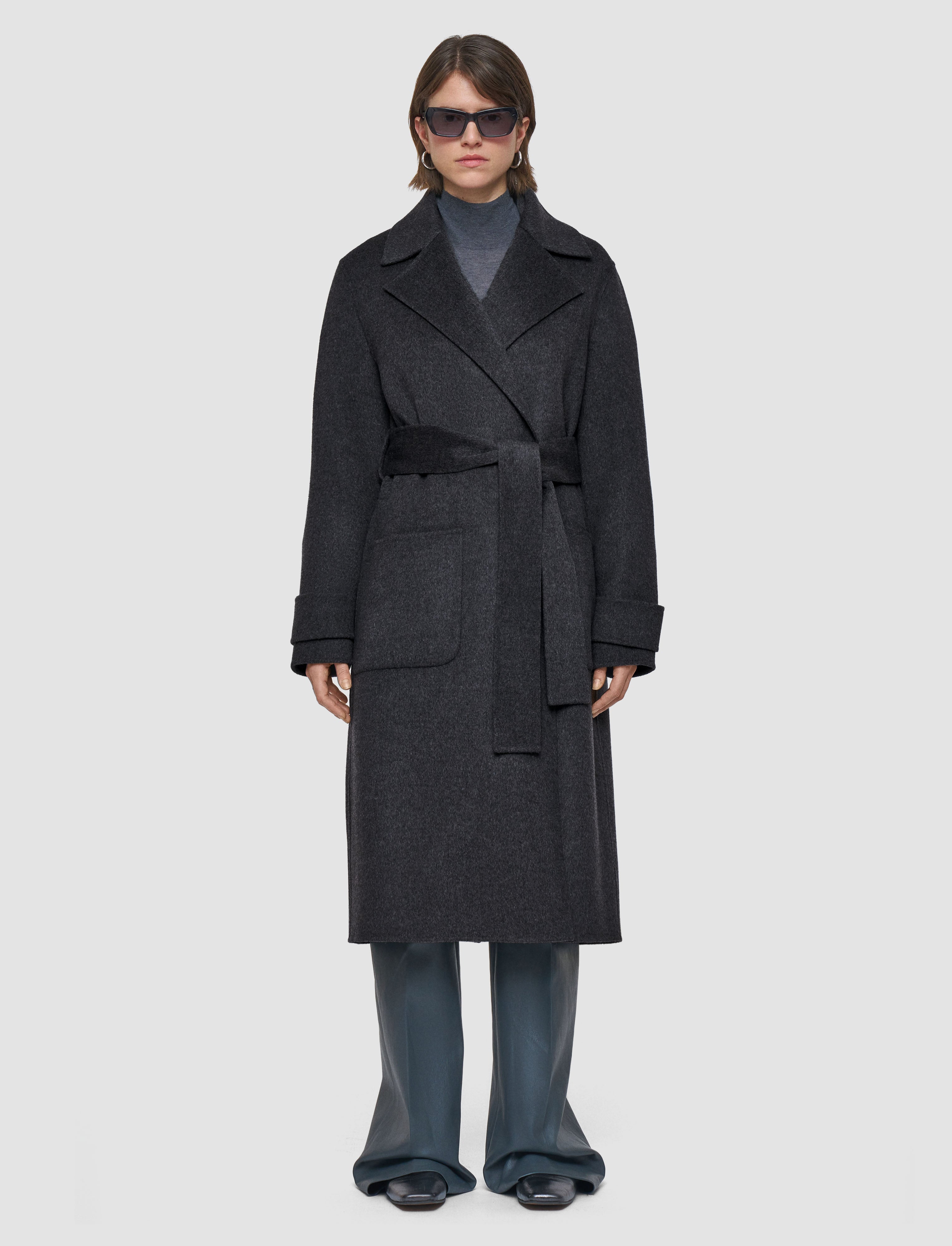 グレー-arline-double-face-cashmere-コート-JOSEPH