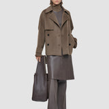 Brown Marne Double Face Cashmere Coat - Joseph