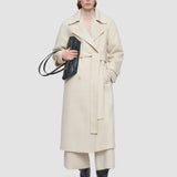 Ivory Navarre Linear Double Face Wool Coat - Joseph