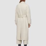 Ivory Navarre Linear Double Face Wool Coat - Joseph