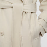 Ivory Navarre Linear Double Face Wool Coat - Joseph