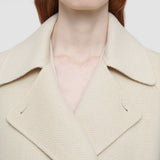 Ivory Navarre Linear Double Face Wool Coat - Joseph