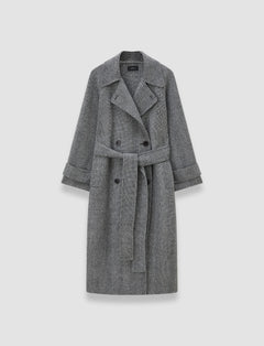 Multicolour Navarre Linear Double Face Wool Coat - Joseph