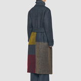 Grey Merton Overlay Wool Coat - Joseph