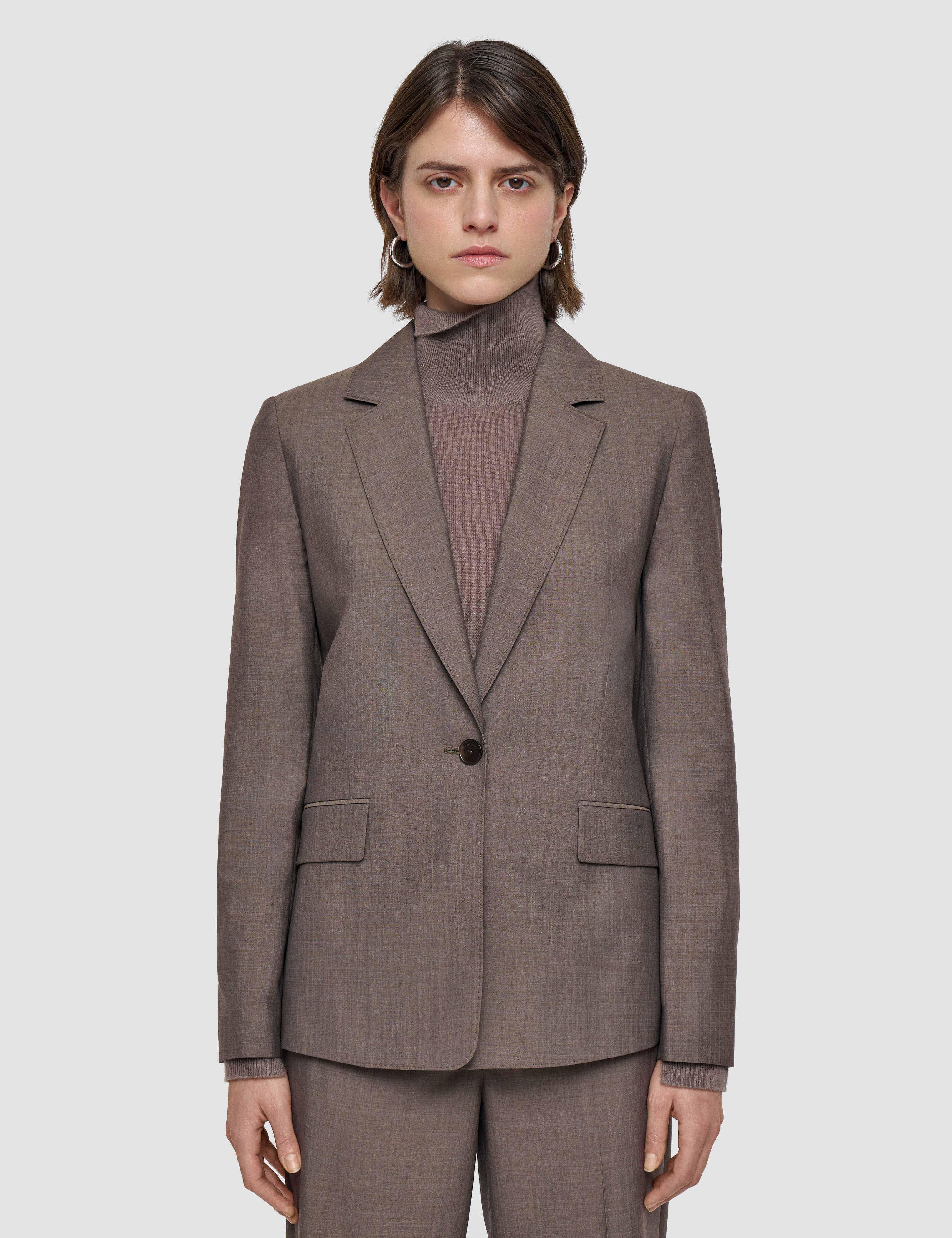 Brown Marty Light Wool Tailoring Jacket - Joseph