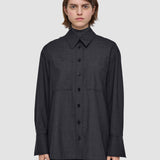 Grey Herold Light Wool Tailoring Shirt - Joseph