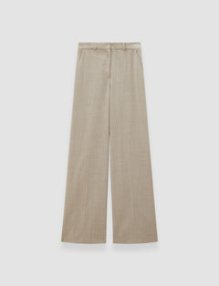 Beige Alana Melange Wool Trousers - Joseph