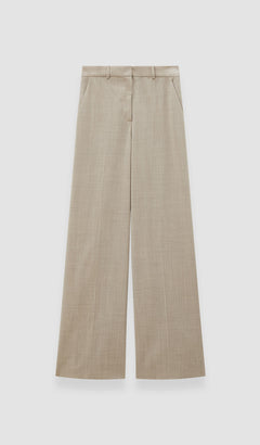 Beige Alana Melange Wool Trousers - Joseph