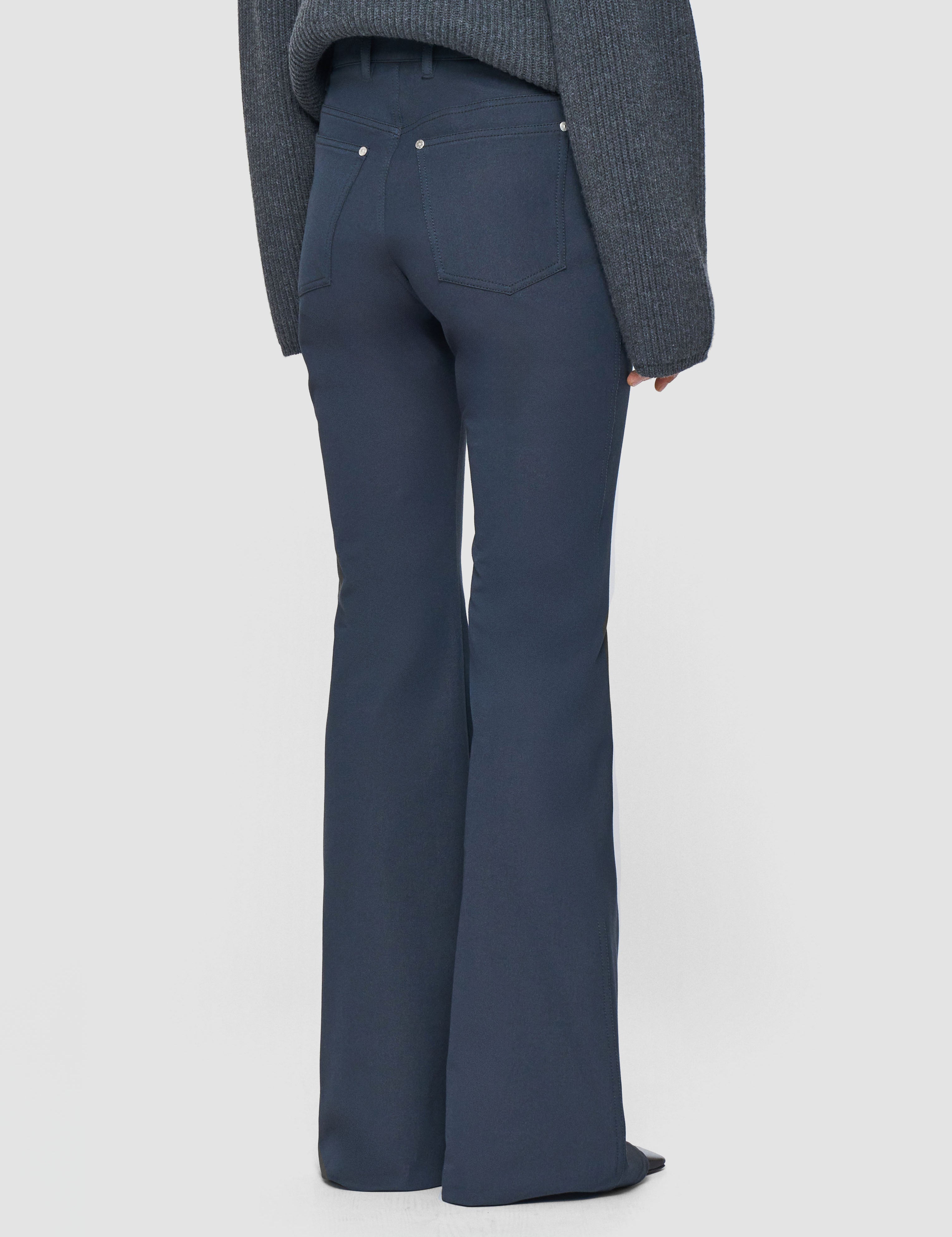Grey Bond Gabardine Stretch Trousers - Joseph