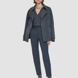Grey Coleman Gabardine Stretch Trousers - Joseph