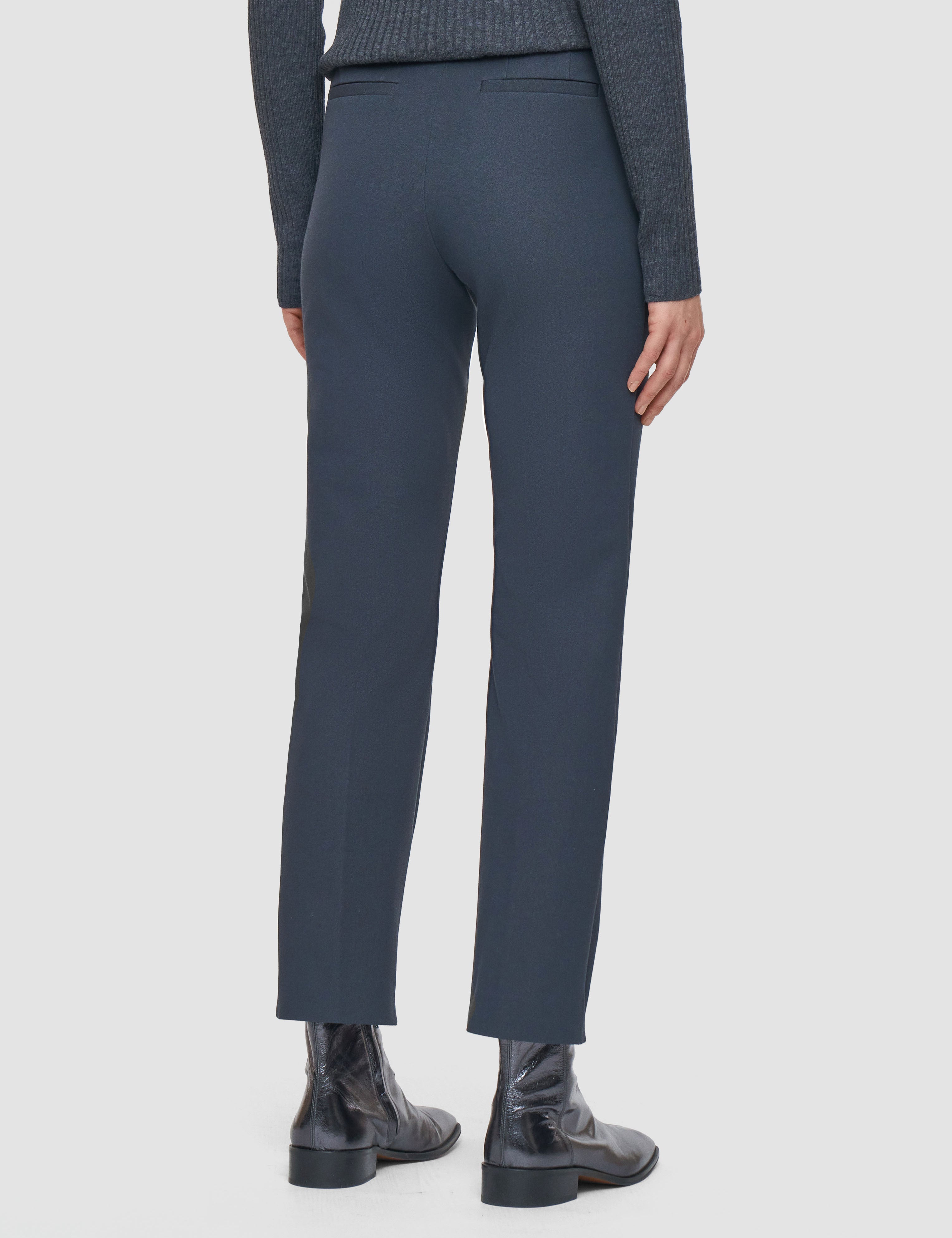 Grey Coleman Gabardine Stretch Trousers - Joseph