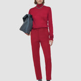 Red Coleman Gabardine Stretch Trousers - Joseph