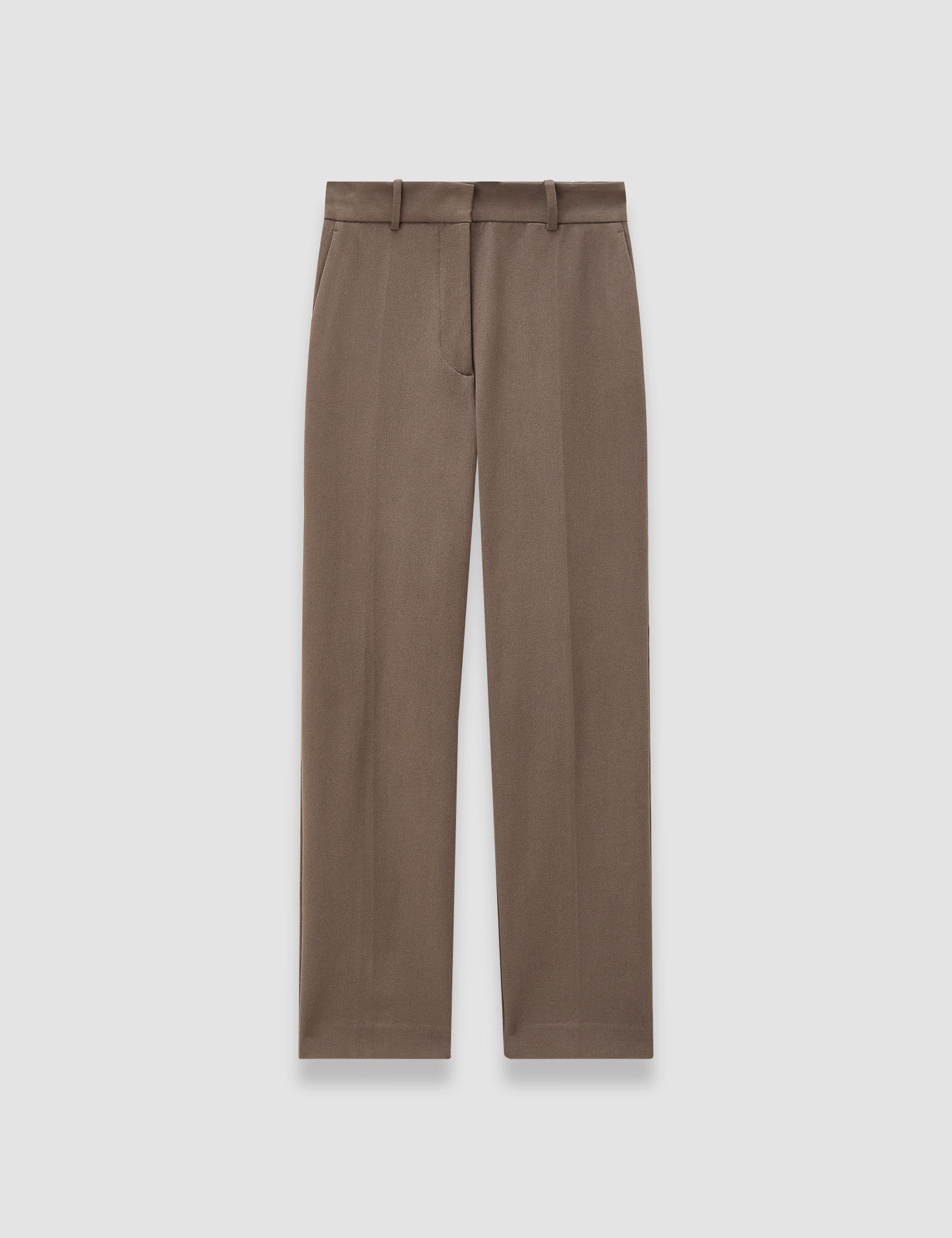 Brown Coleman Gabardine Stretch Trousers - Joseph