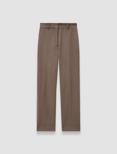 Brown Coleman Gabardine Stretch Trousers - Joseph