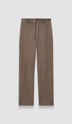 Brown Coleman Gabardine Stretch Trousers - Joseph