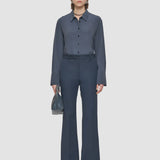 Grey Tafira Gabardine Stretch Trousers - Joseph