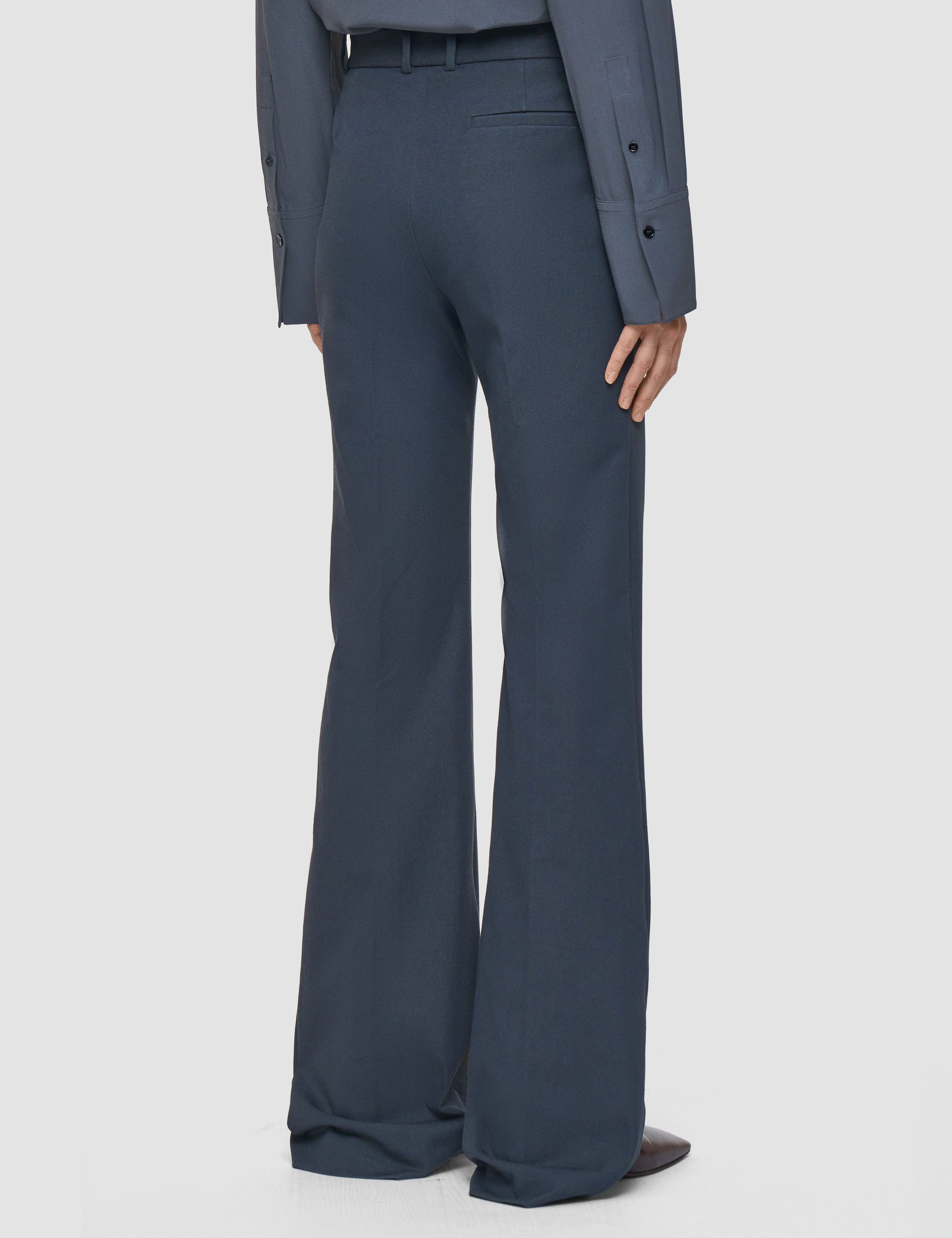 Grey Tafira Gabardine Stretch Trousers - Joseph